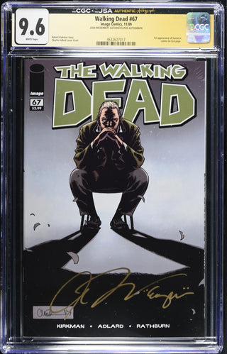 Walking Dead #67 signed by Josh McDermitt (11/09) Graded CGC 9.6