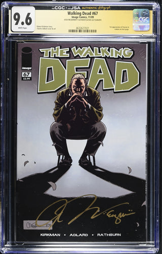 Walking Dead #67 signed by Josh McDermitt (11/09) Graded CGC 9.6