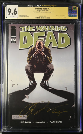 Walking Dead #67 signed by Josh McDermitt (11/09) Graded CGC 9.6