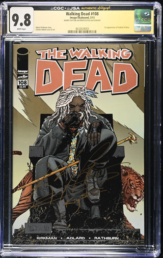 Walking Dead #108 signed by Khary Payton (3/13) Graded CGC 9.8