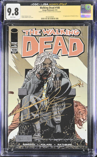 Walking Dead #108 signed by Khary Payton (3/13) Graded CGC 9.8