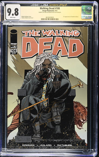 Walking Dead #108 signed by Khary Payton (3/13) Graded CGC 9.8