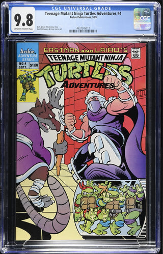 Teenage Mutant Ninja Turtles Adventures #4 (9/89) Graded CGC 9.8