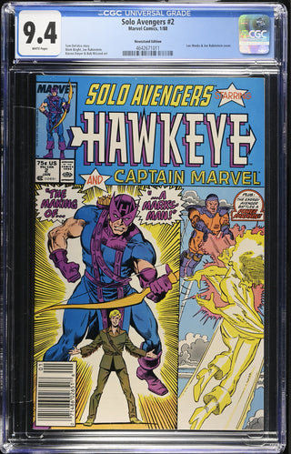 Solo Avengers #2 (1/88) Graded CGC 9.4 Newsstand Edition
