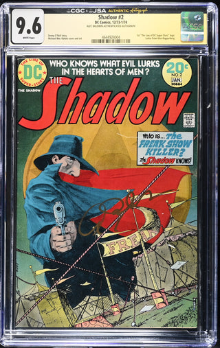 Shadow #2 (12/73-1/74) Signed by Alec Baldwin Graded CGC x JSA 9.6