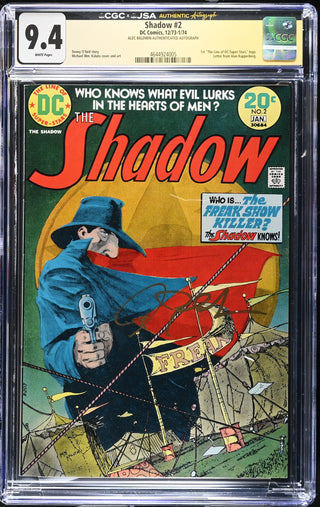 Shadow #2 (12/73-1/74) Signed by Alec Baldwin Graded CGC x JSA 9.4