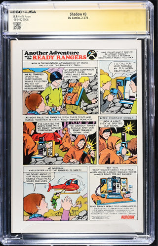 Shadow #3 (2-3/74) Signed by Alec Baldwin Graded CGC x JSA 8.5