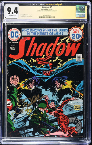 Shadow #5 (6-7/74) Signed by Alec Baldwin Graded CGC x JSA 9.4