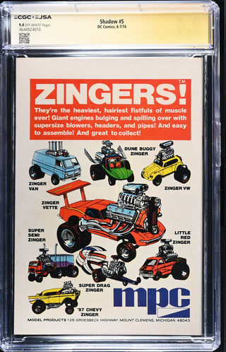 Shadow #5 (6-7/74) Signed by Alec Baldwin Graded CGC x JSA 9.4