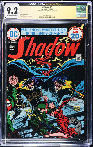 Shadow #5 (6-7/74) Signed by Alec Baldwin Graded CGC x JSA 9.2