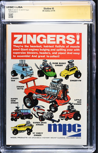 Shadow #5 (6-7/74) Signed by Alec Baldwin Graded CGC x JSA 9.2