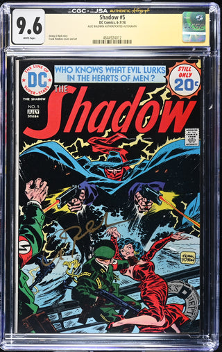 Shadow #5 (6-7/74) Signed by Alec Baldwin Graded CGC x JSA 9.6