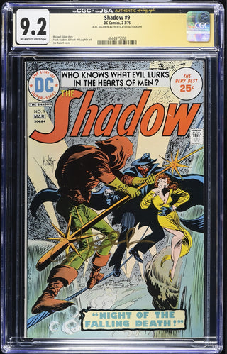 Shadow #9 (2-3/75) signed by Alec Baldwin Graded CGC 9.2