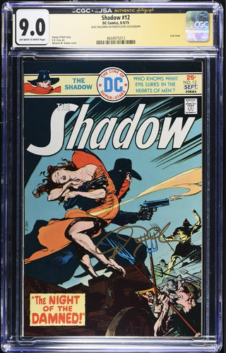 Shadow #12 (8-9/75) signed by Alec Baldwin Graded CGC 9