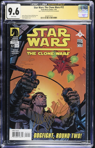 Star Wars: The Clone Wars #12 (1/10) signed by Matt Lanter Graded CGC 9.6
