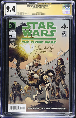 Star Wars: The Clone Wars #4 (2/09) signed by James Arnold Taylor Graded CGC 9.4