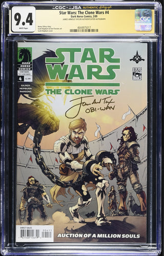 Star Wars: The Clone Wars #4 (2/09) signed by James Arnold Taylor Graded CGC 9.4