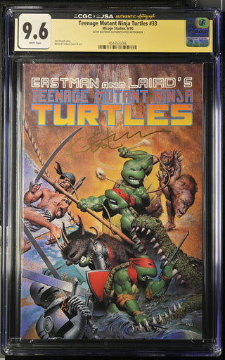 Teenage Mutant Ninja Turtles #33 (6/90) signed by Kevin Eastman Graded CGC 9.6