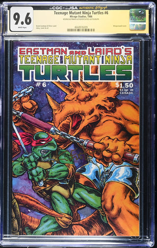 Teenage Mutant Ninja Turtles #6 (1986) signed by Kevin Eastman Graded CGC 9.6