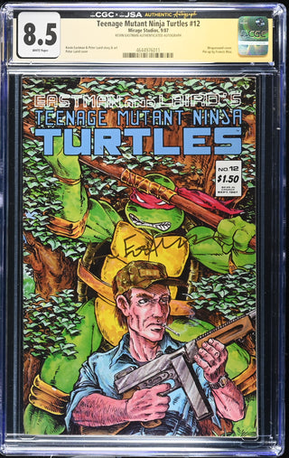 Teenage Mutant Ninja Turtles #12 (9/87) signed by Kevin Eastman Graded CGC 8.5