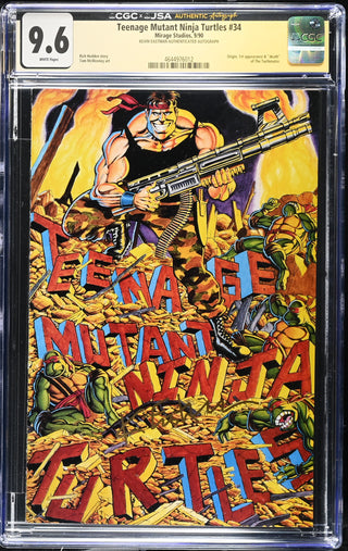 Teenage Mutant Ninja Turtles #34 (9/90) signed by Kevin Eastman Graded CGC 9.6