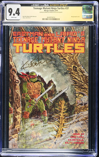 Teenage Mutant Ninja Turtles #37 (6/91) signed by Kevin Eastman Graded CGC 9.4