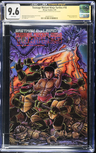 Teenage Mutant Ninja Turtles #18 (2/89) signed by Kevin Eastman Graded CGC 9.6