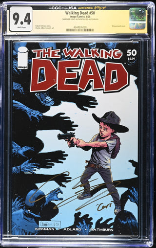 Walking Dead #50 (6/08) signed by Chandler Riggs Graded CGC 9.4