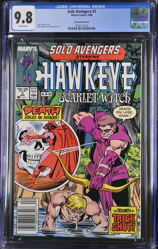 Solo Avengers #5 (4/88) Graded CGC 9.8 Newsstand Edition