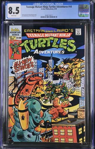Teenage Mutant Ninja Turtles Adventures #10 (5/90) Graded CGC 8.5