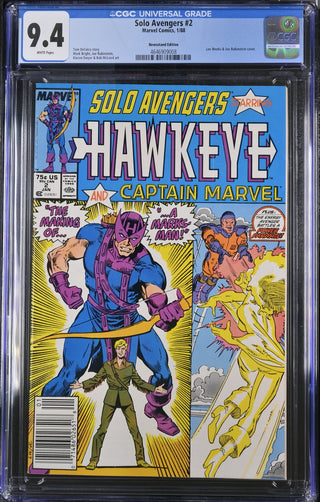 Solo Avengers #2 (1/88) Graded CGC 9.4 Newsstand Edition