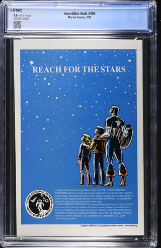 Incredible Hulk #309 (7/85) Graded CGC 9.8