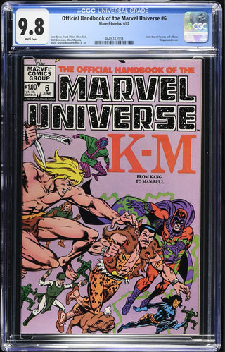 Official Handbook of the Marvel Universe #6 (6/83) Graded CGC 9.8
