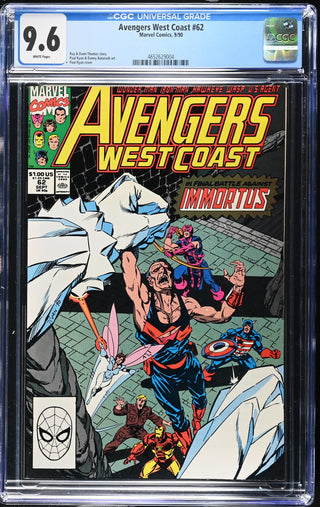 Avengers West Coast #62 (9/90) Graded CGC 9.6