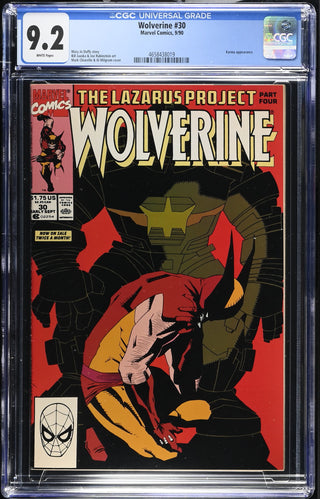 Wolverine #30 (9/90) Graded CGC 9.2