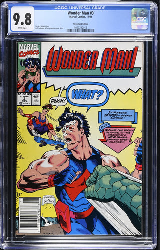 Wonder Man #3 (11/91) Graded CGC 9.8 Newsstand Edition
