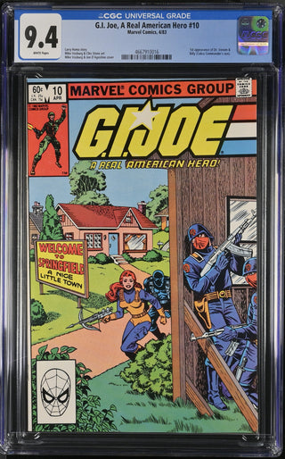 G.I. Joe, A Real American Hero #10 (4/83) Graded CGC 9.4