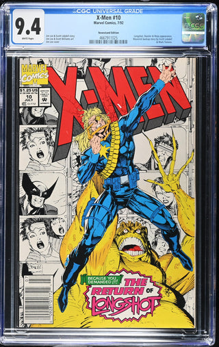 X-Men #10 (7/92) Graded CGC 9.4 Newsstand Edition