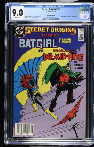 Secret Origins #20 (11/87) Graded CGC 9 Newsstand Edition