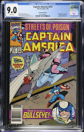 Captain America #373 (7/90) Graded CGC 9 Newsstand Edition