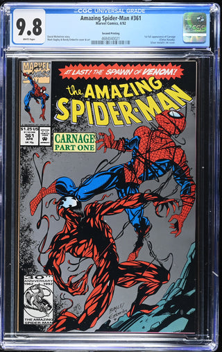 Amazing Spider-Man #361 (4/92) Graded CGC 9.8 Second Printing