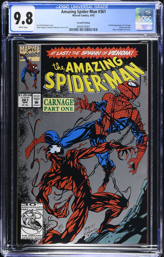 Amazing Spider-Man #361 (4/92) Graded CGC 9.8 Second Printing