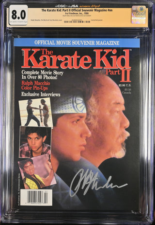 The Karate Kid: Part II Magazine signed by Ralph Macchio (1986) Graded CGC x JSA 8.0