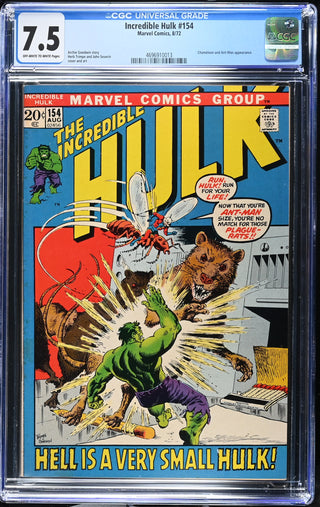 Incredible Hulk #154 (8/72) Graded CGC 7.5