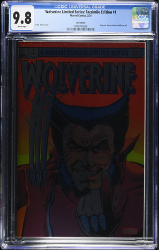 Wolverine Limited Series: Facsimile Edition #1 (2/24) Graded CGC 9.8 Foil Edition