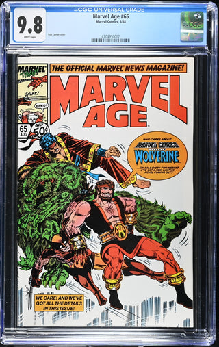 Marvel Age #65 (8/88) Graded CGC 9.8