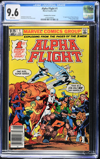 Alpha Flight #1 (8/83) Graded CGC 9.6 Canadian Price Variant