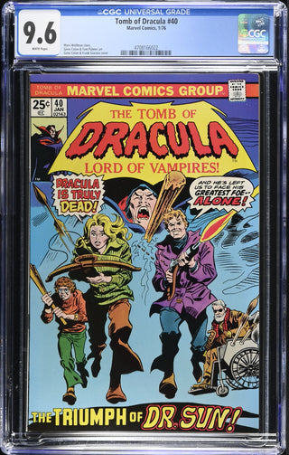 Tomb of Dracula #40 (1/76) Graded CGC 9.6