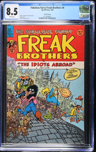 Fabulous Furry Freak Brothers #8 (1989) Graded CGC 8.5 Third Printing