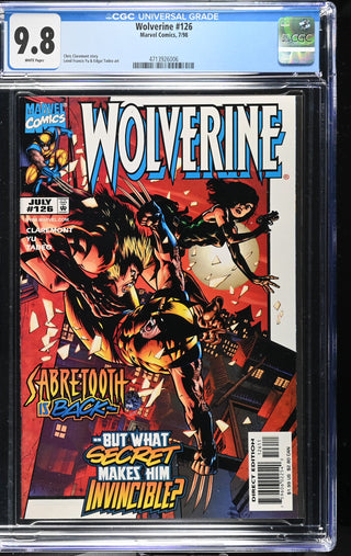 Wolverine #126 (7/98) Graded CGC 9.8